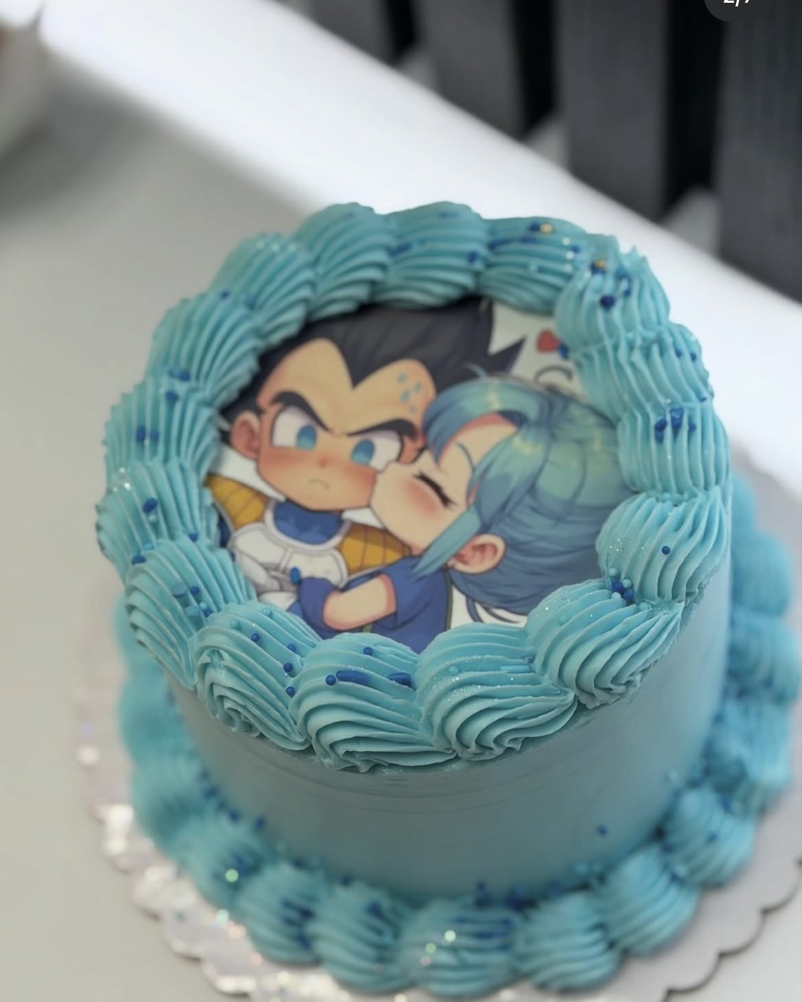 Bizcocho personalizado tema Dragon Ball Z para cumpleaños en Bayamón